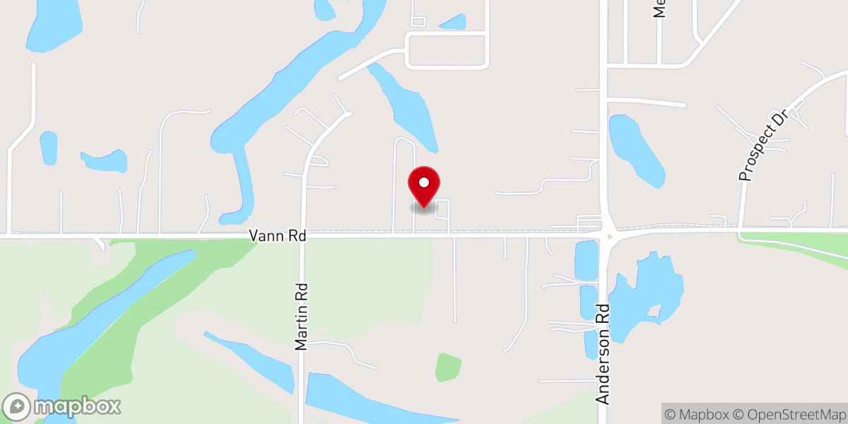 Map showing location of Riverwind Church