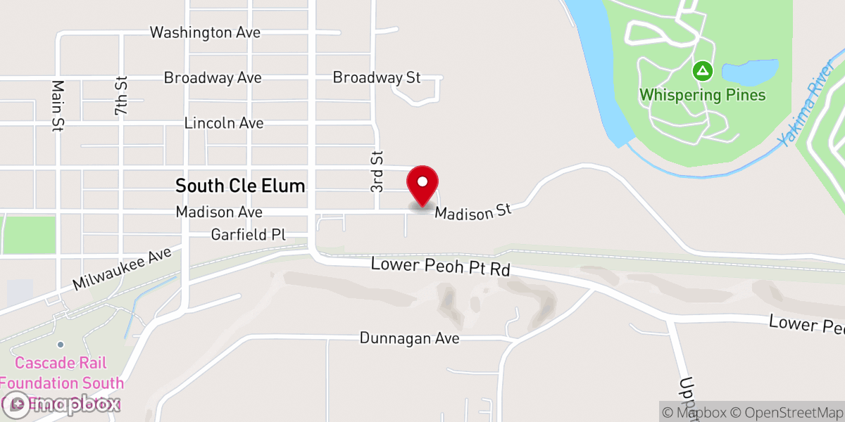 Map showing location of Cle Elum Alliance Church
