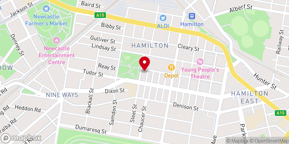 Map showing location of Holy Apostles Greek Orthodox Church