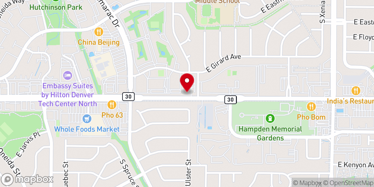 Map showing location of Hillside Community Church