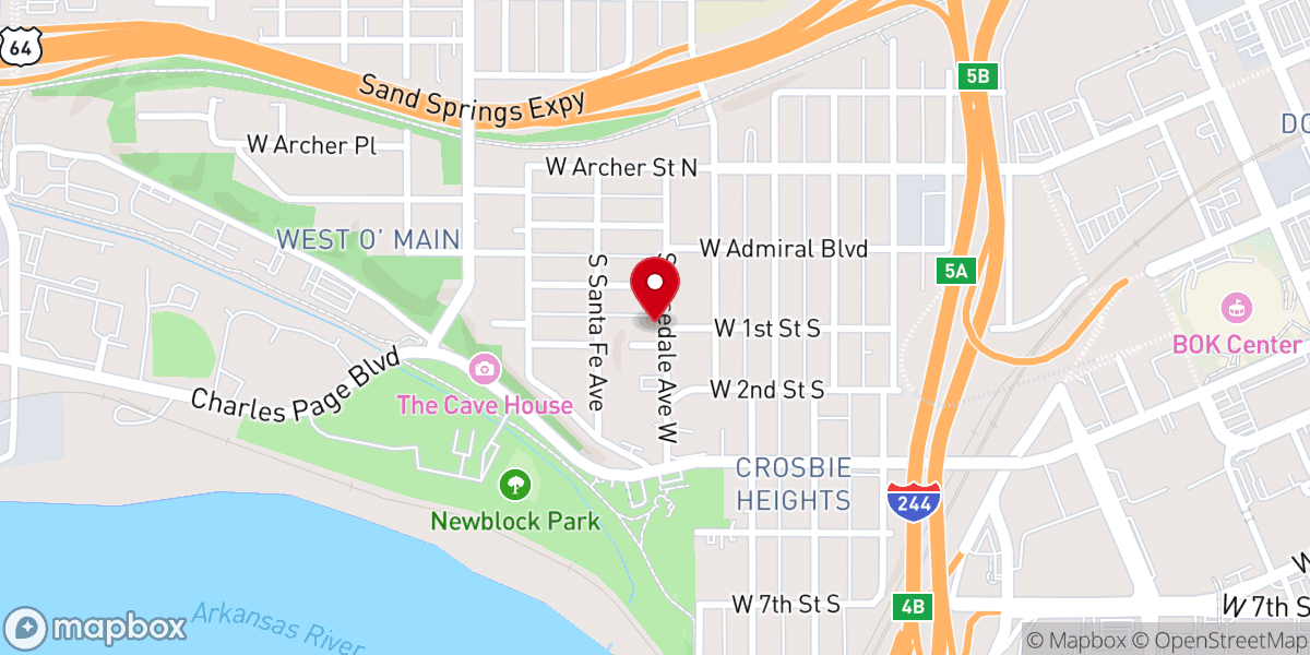 Map showing location of First Indian Baptist Church