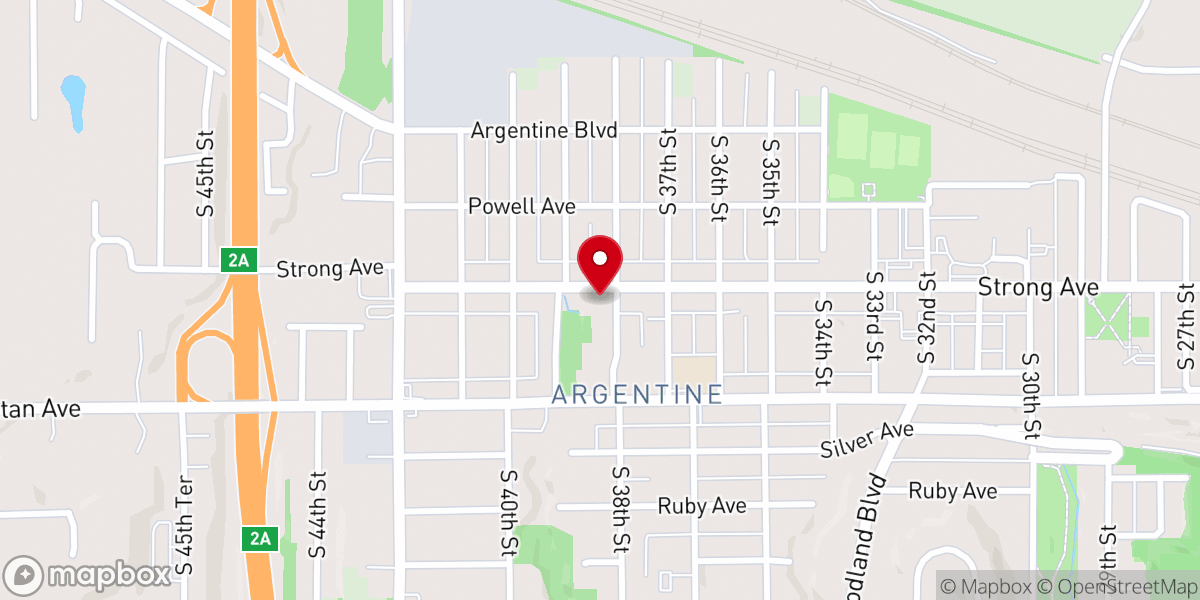 Map showing location of Argentine Presbyterian Church