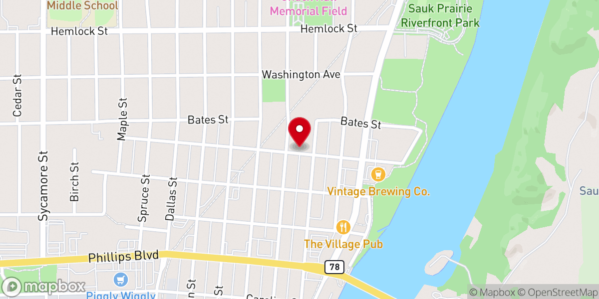 Map showing location of Free Congregation of Sauk County