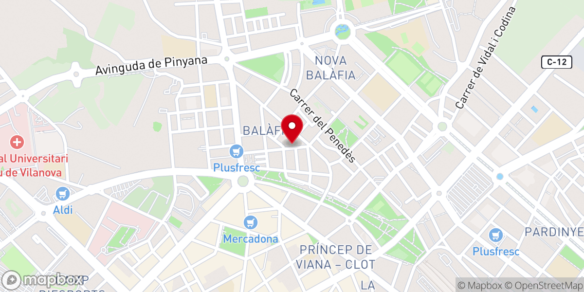 Map showing location of Iglesia Biblia Abierta de Lleida