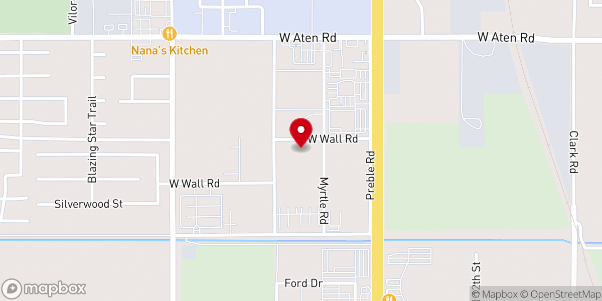 Map showing location of Valley Christian Church