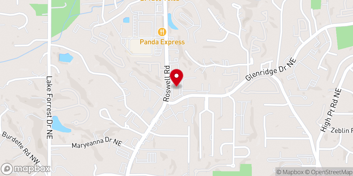 Map showing location of Church of Scientology Atlanta