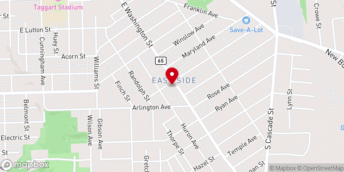 Map showing location of Christ Lutheran Church