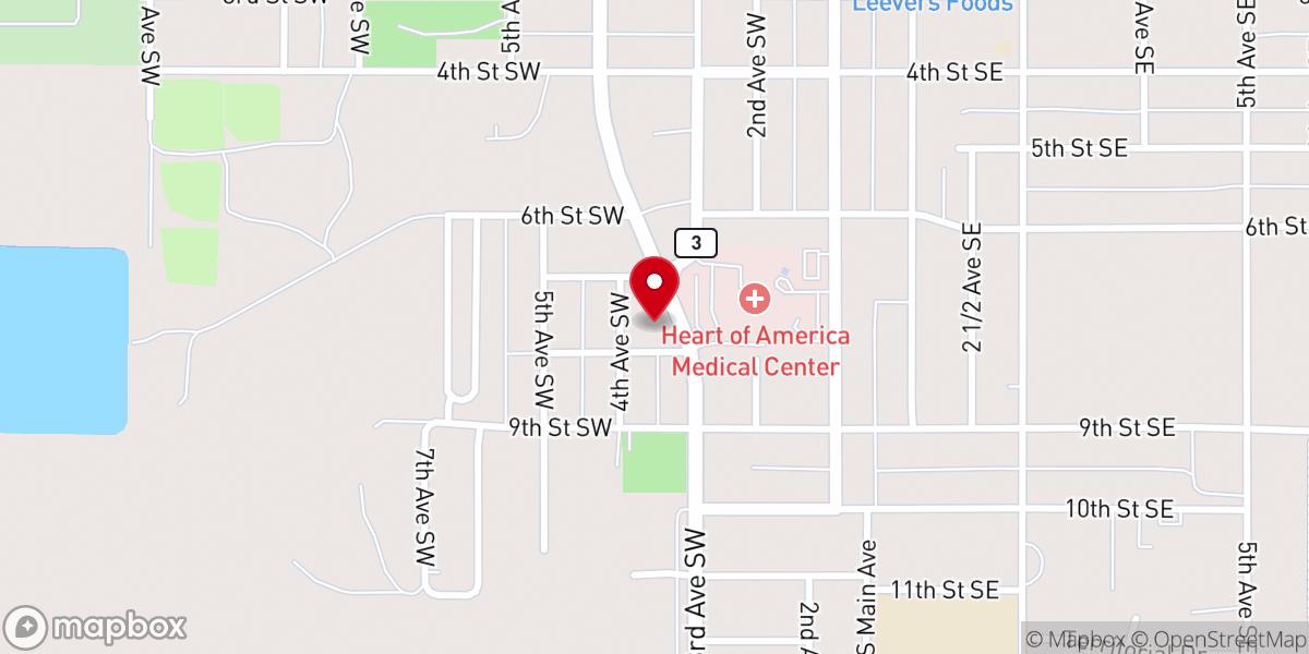 Map showing location of St Paul Lutheran Church