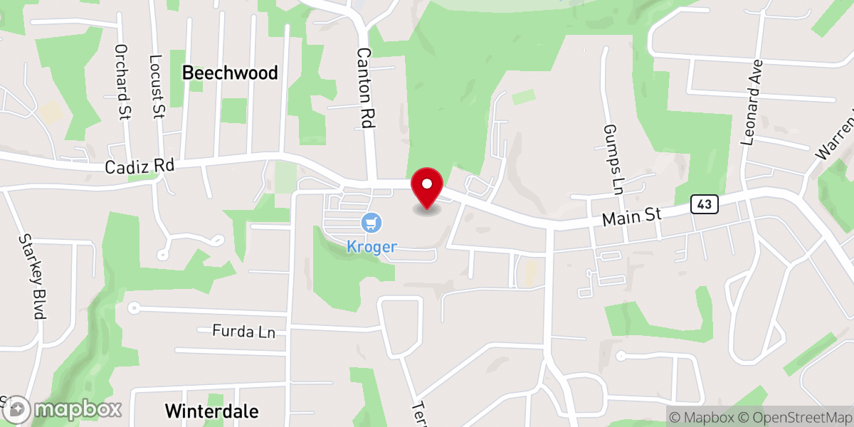Map showing location of Blessed Sacrament Church