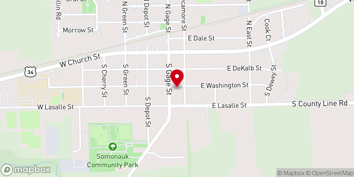 Map showing location of Union Congregational Church