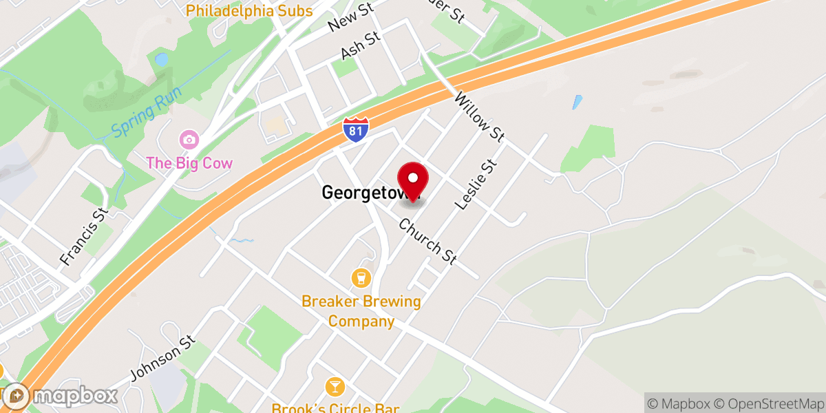 Map showing location of St Johns Byzantine Catholic Church