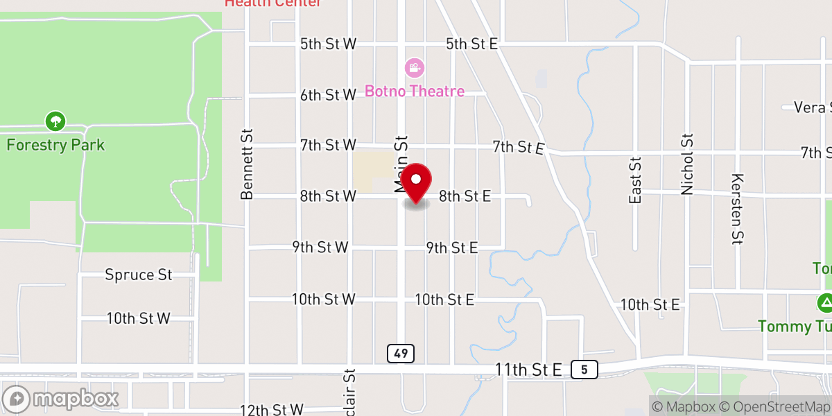 Map showing location of United Parish