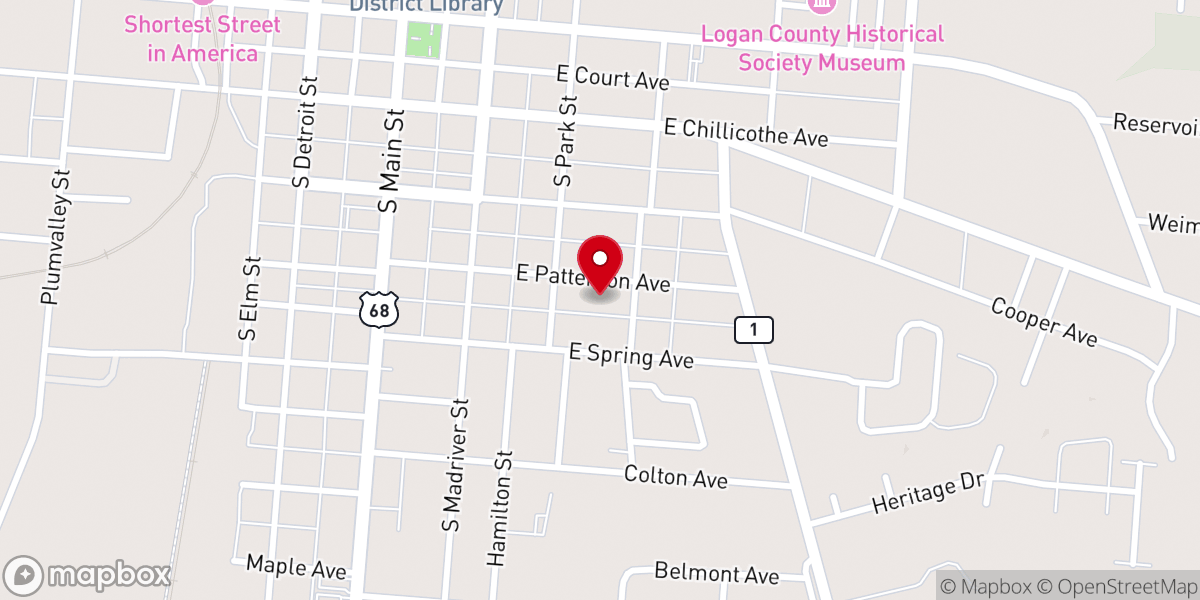 Map showing location of St Patrick Church