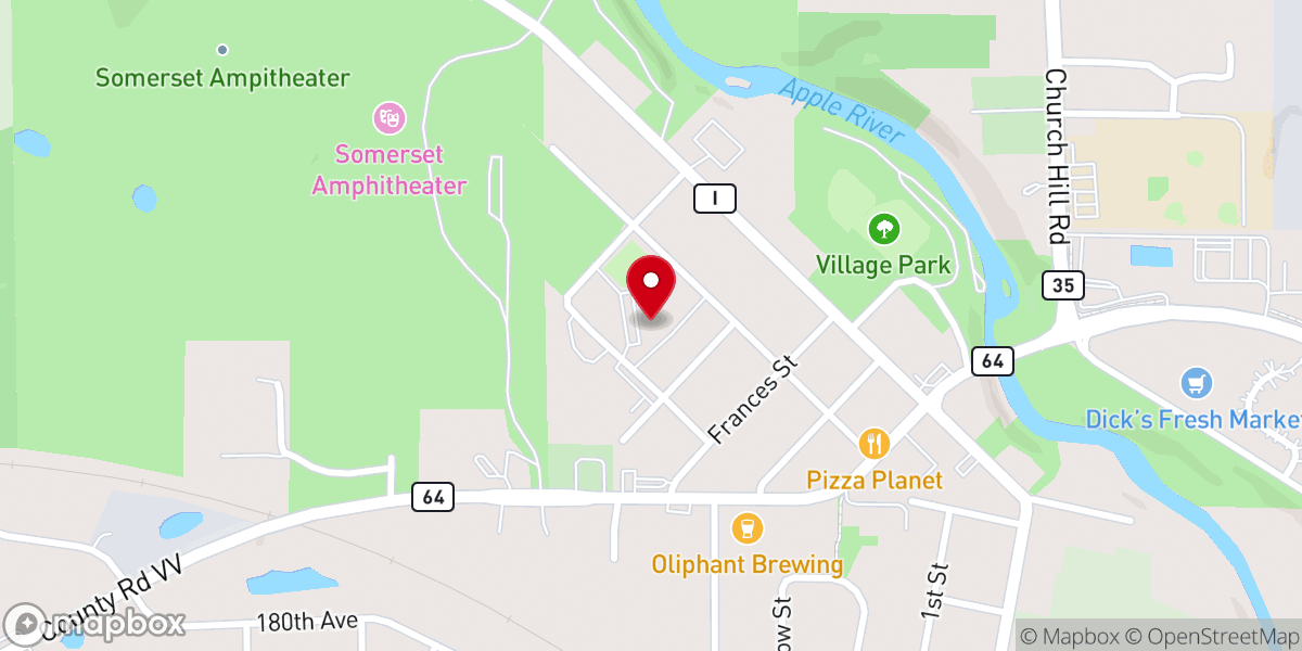 Map showing location of Christ Lutheran Church