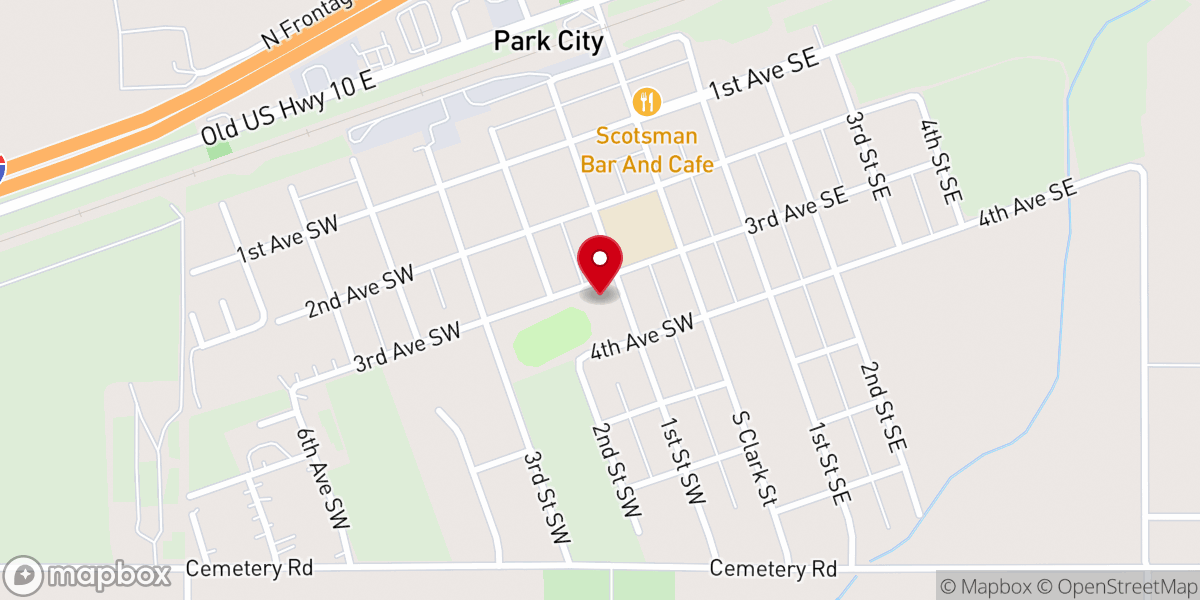 Map showing location of Saint Paul Lutheran Church