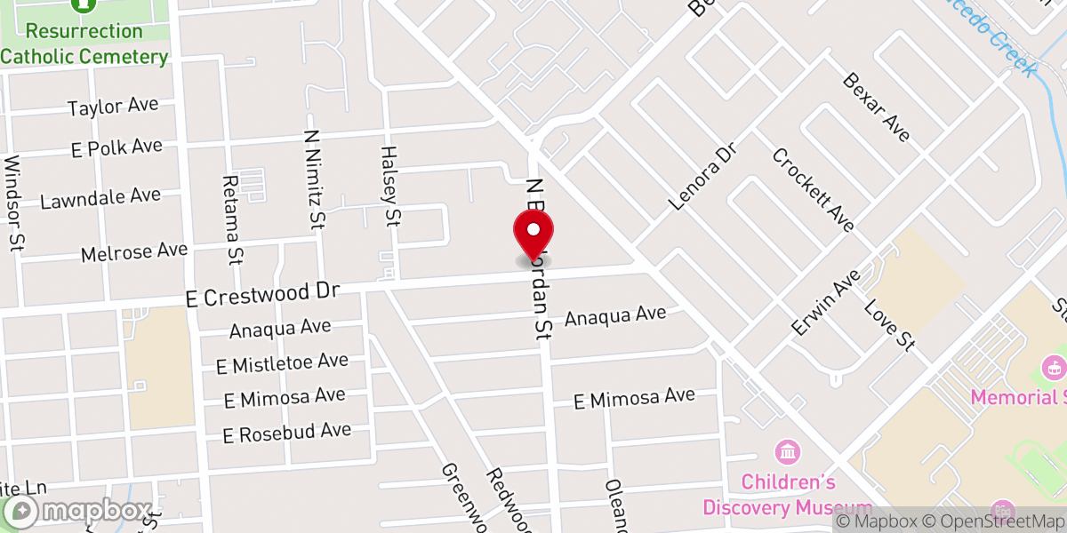 Map showing location of Our Saviours Lutheran Church
