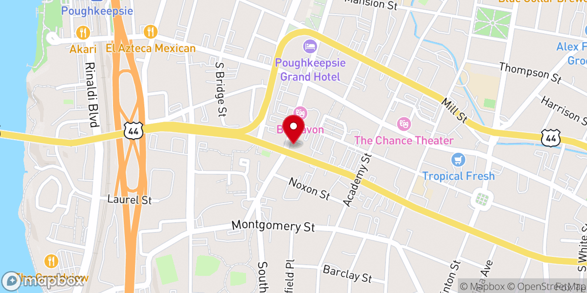 Map showing location of Spanish Poughkeepsie Seventh-day Adventist Church