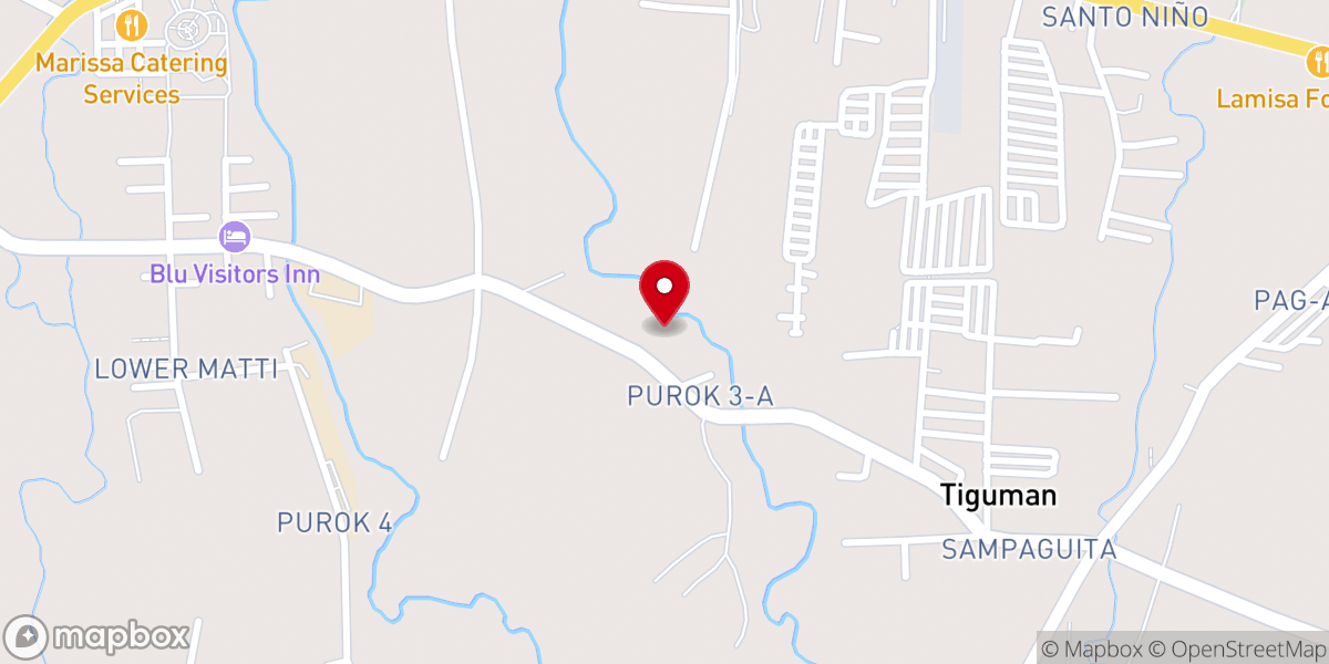 Map showing location of Lower Matti Southern Baptist Church