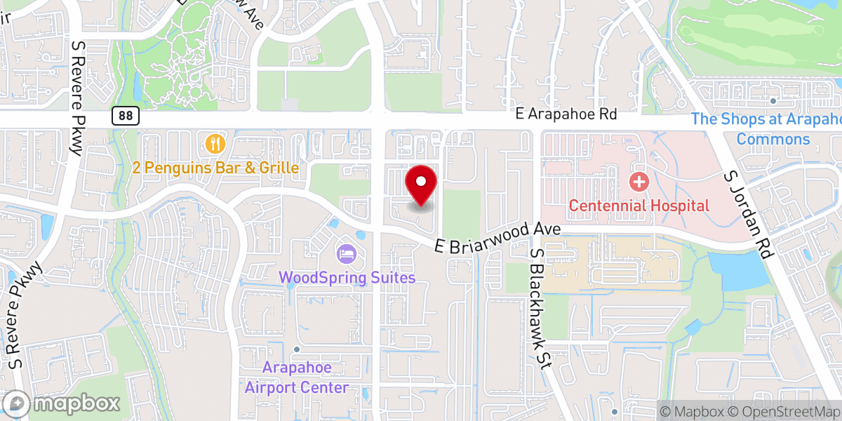 Map showing location of Calvary Chapel Cherry Creek