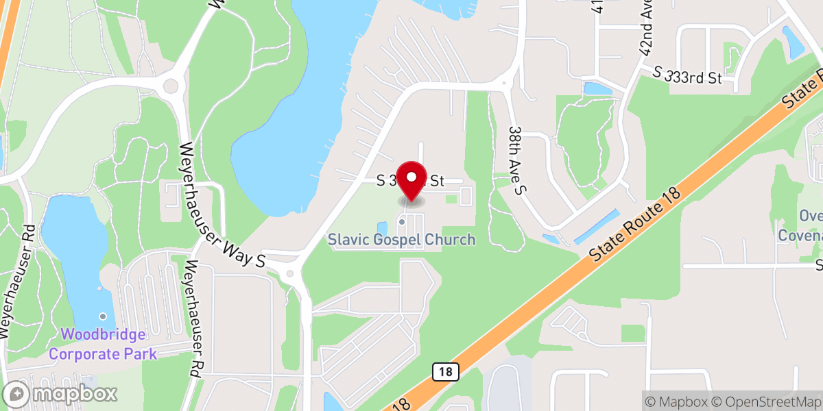 Map showing location of Slavic Gospel Church
