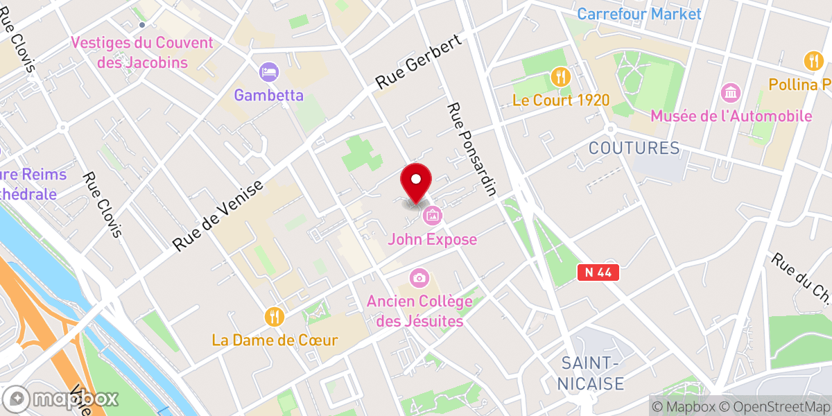 Map showing location of La Chapelle du Carmel