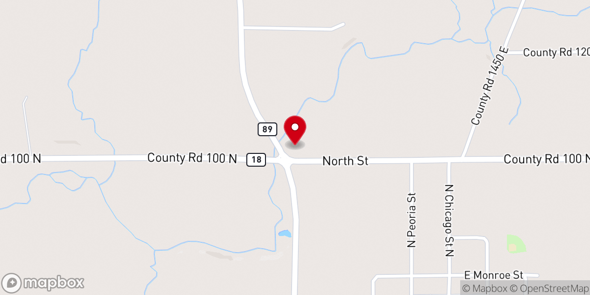 Map showing location of Crossroads Community Church