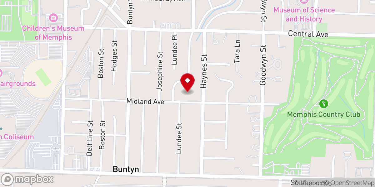 Map showing location of The Lords Tabernacle Holiness Church