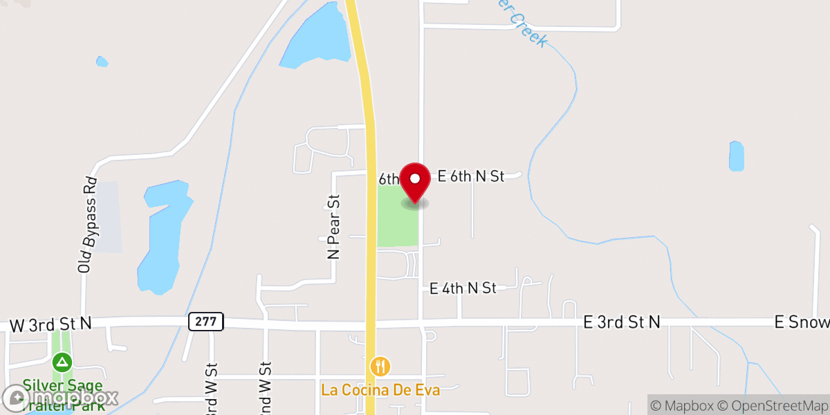 Map showing location of Pioneer Park