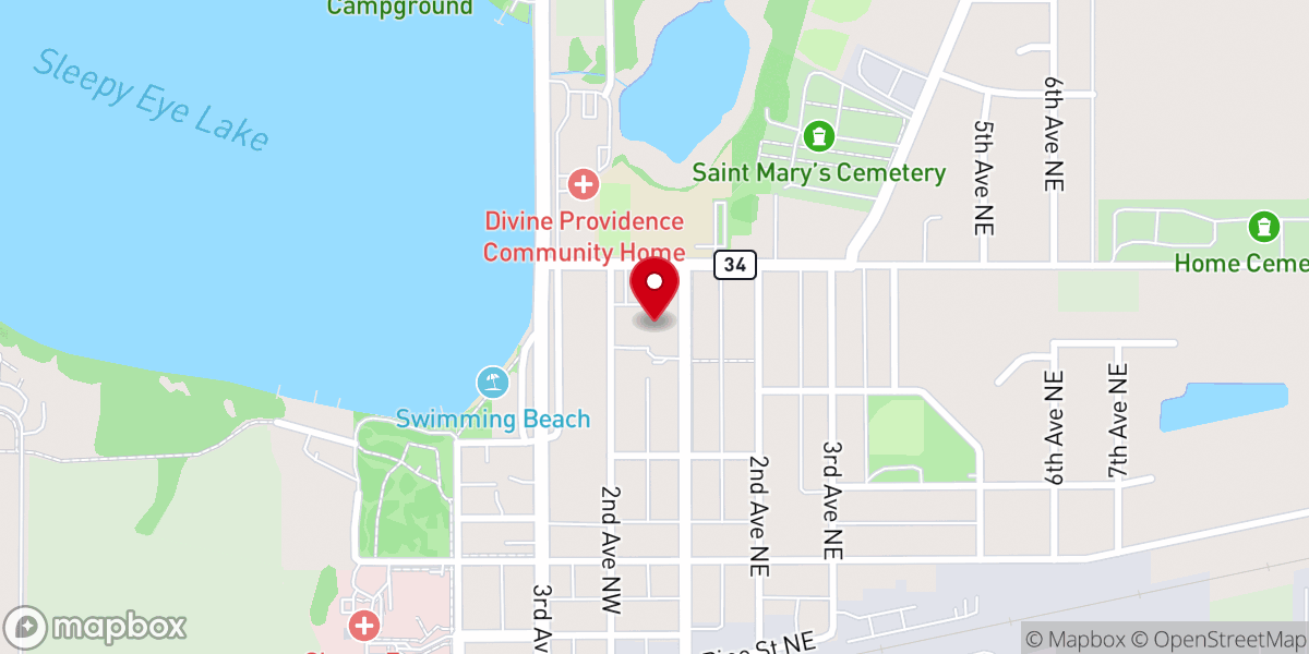 Map showing location of St. Francis Perpetual Adoration Chapel