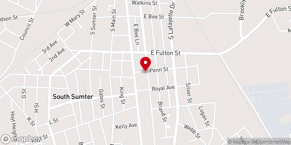 Map showing location of Clinton Chapel African Methodist Episcopal Zion Church