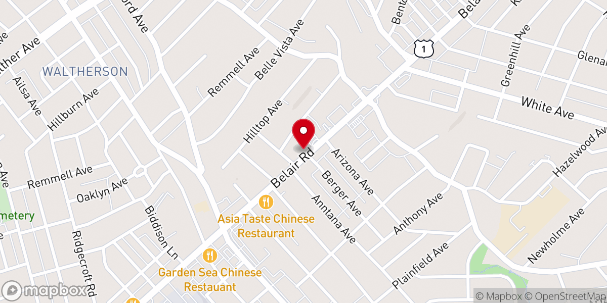 Map showing location of Kerygma Baptist Church