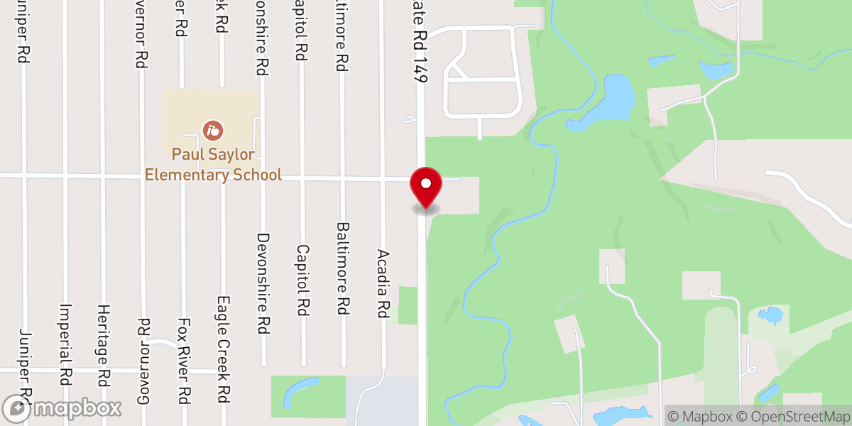 Map showing location of Living Word Sanctuary Inc