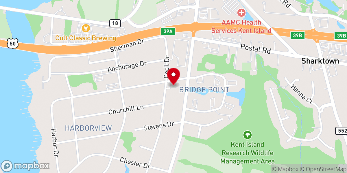 Map showing location of Galilee Lutheran Church
