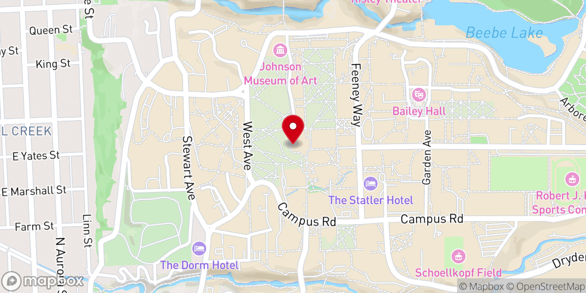 Map showing location of Korean Church at Cornell