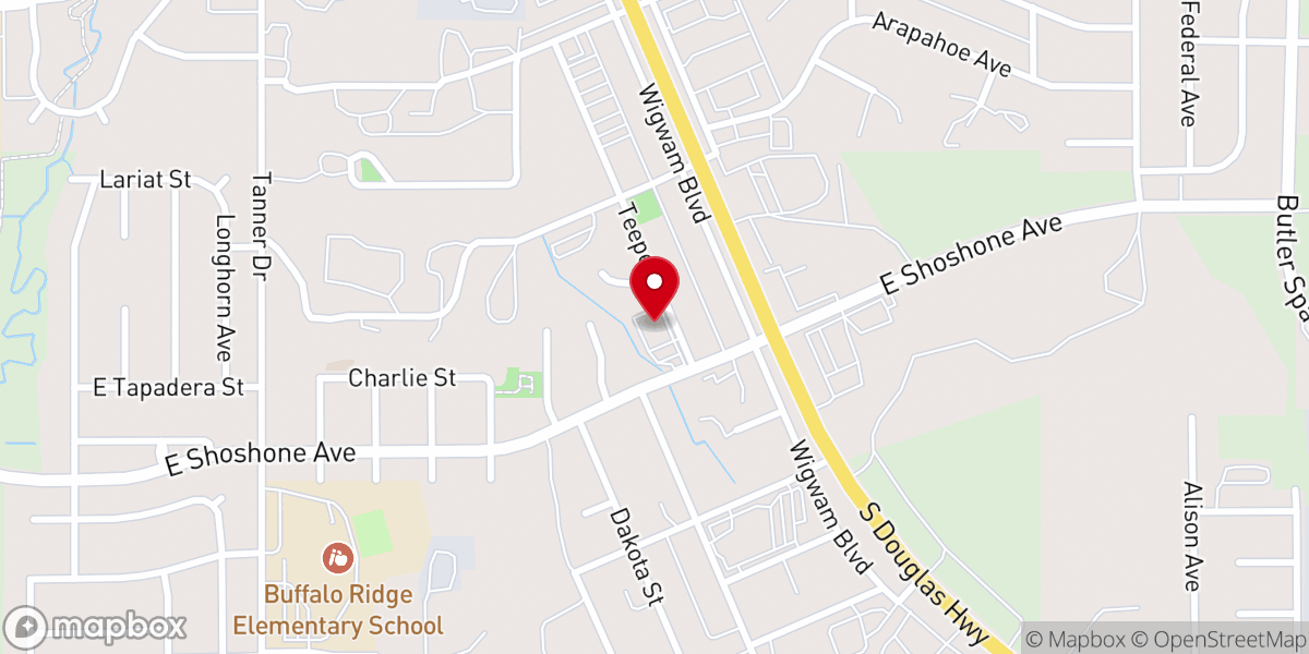 Map showing location of Living Rock Church