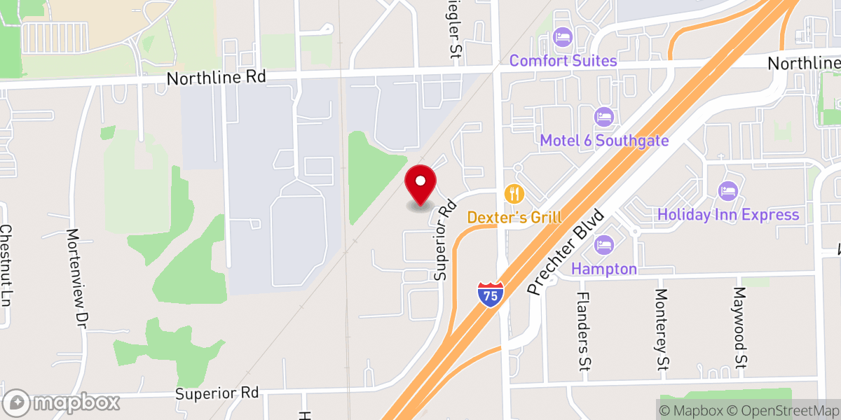 Map showing location of Trinity Christian Church