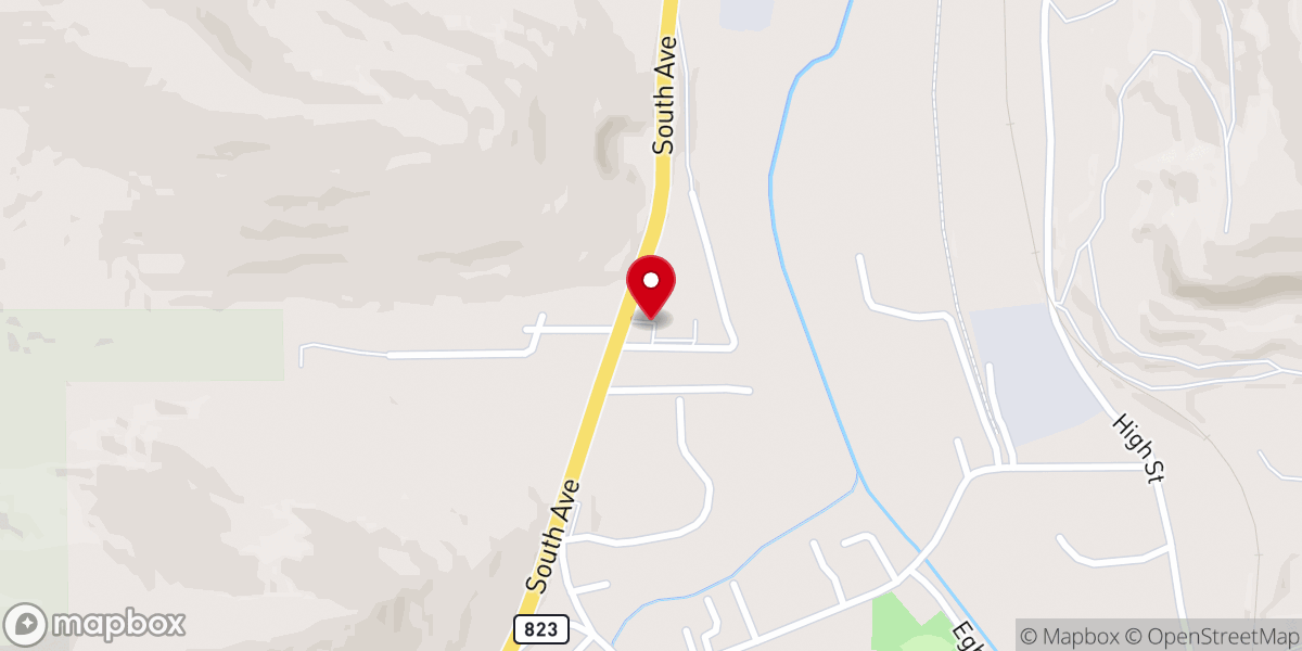 Map showing location of Evans Memorial United Methodist