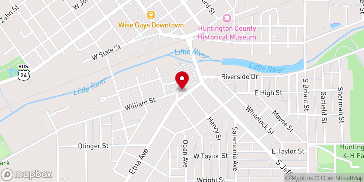 Map showing location of St. Peter's First Community Church