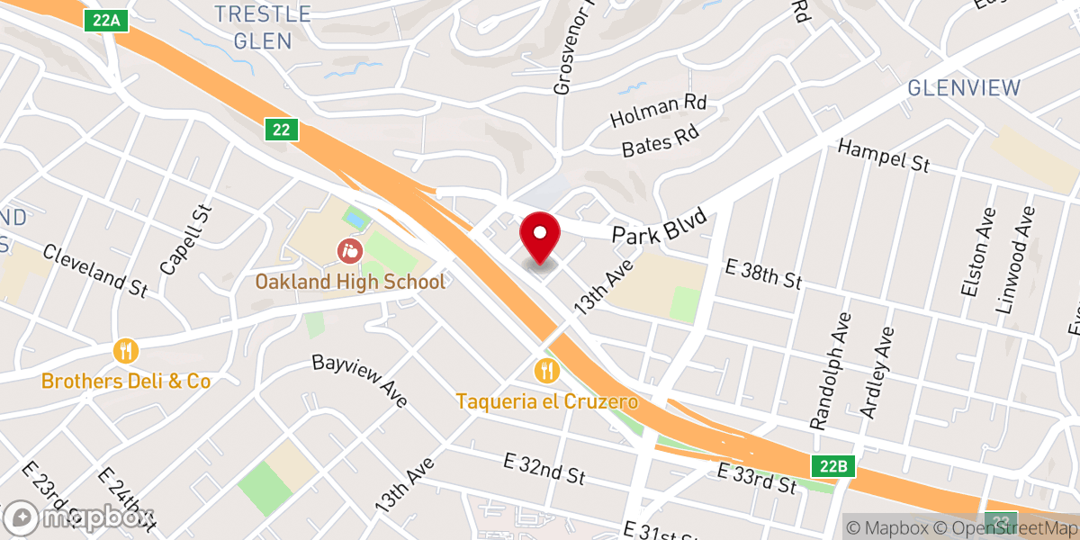 Map showing location of St. Margaret Mary Catholic Church