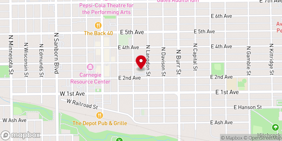 Map showing location of Mitchell Catholic Foundation