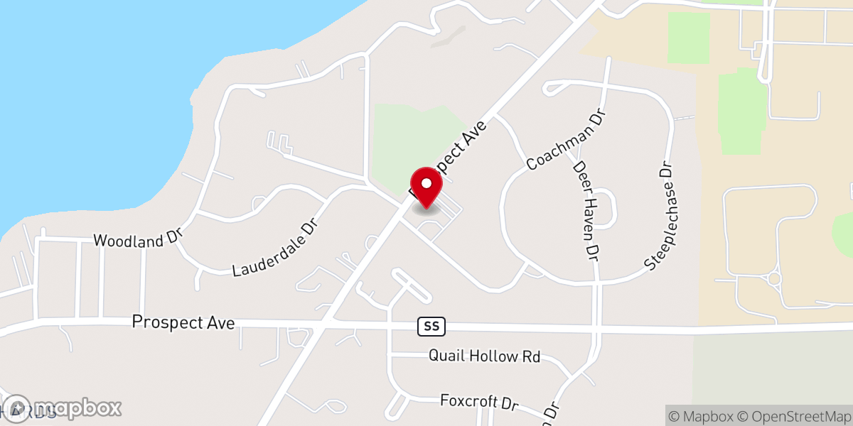 Map showing location of Galilee Lutheran Church