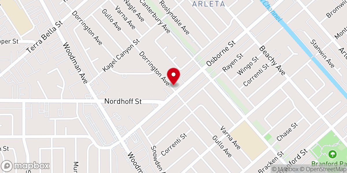 Map showing location of Liberty Temple Church of God Arleta