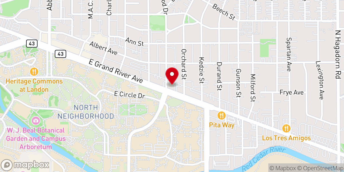 Map showing location of Christian Science Church