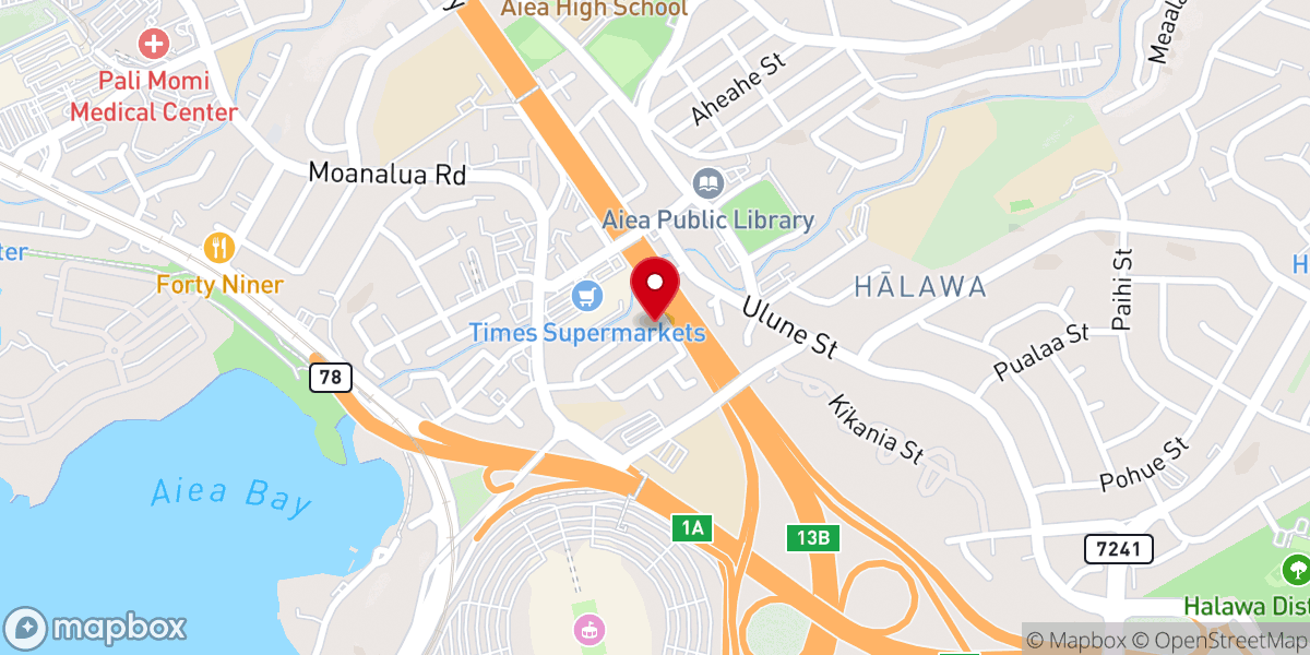 Map showing location of Aiea Hongwanji Mission