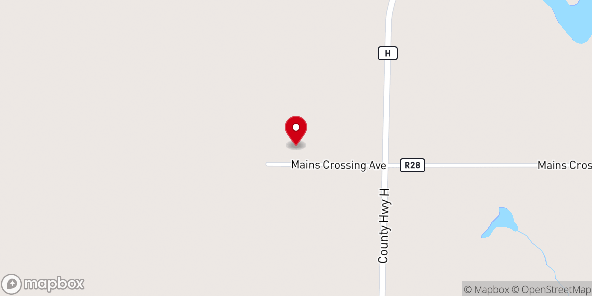 Map showing location of Balsam Lutheran Church