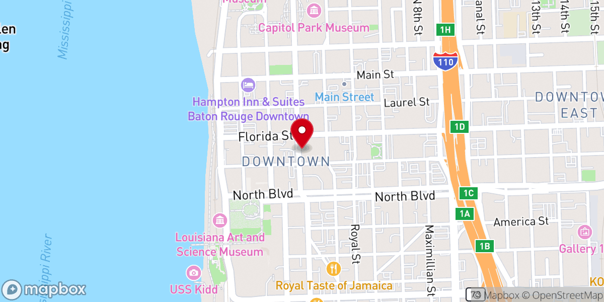 Map showing location of St James Episcopal Church