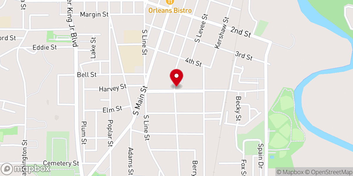 Map showing location of St Peters Catholic Church