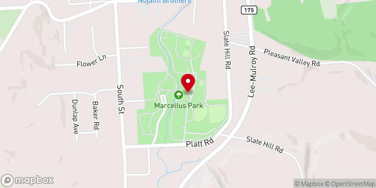 Map showing location of Marcellus Park