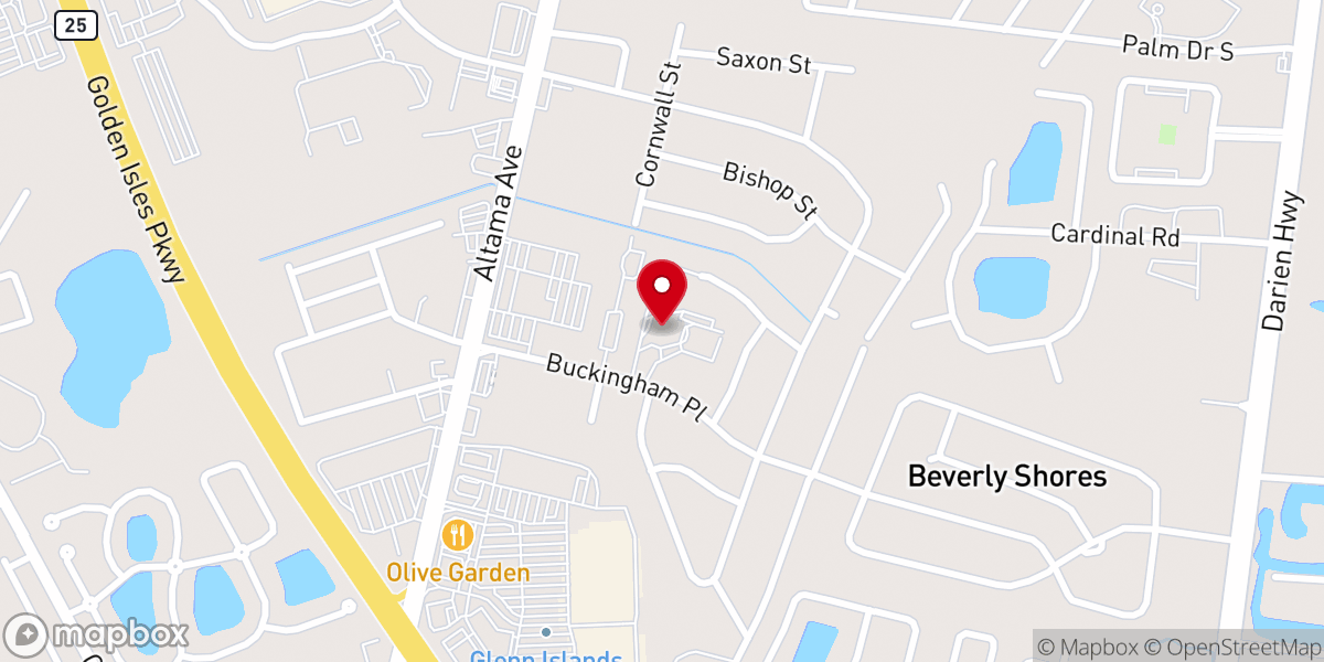 Map showing location of Abundant Life Fellowship Church