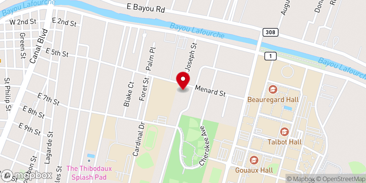 Map showing location of University Baptist Church